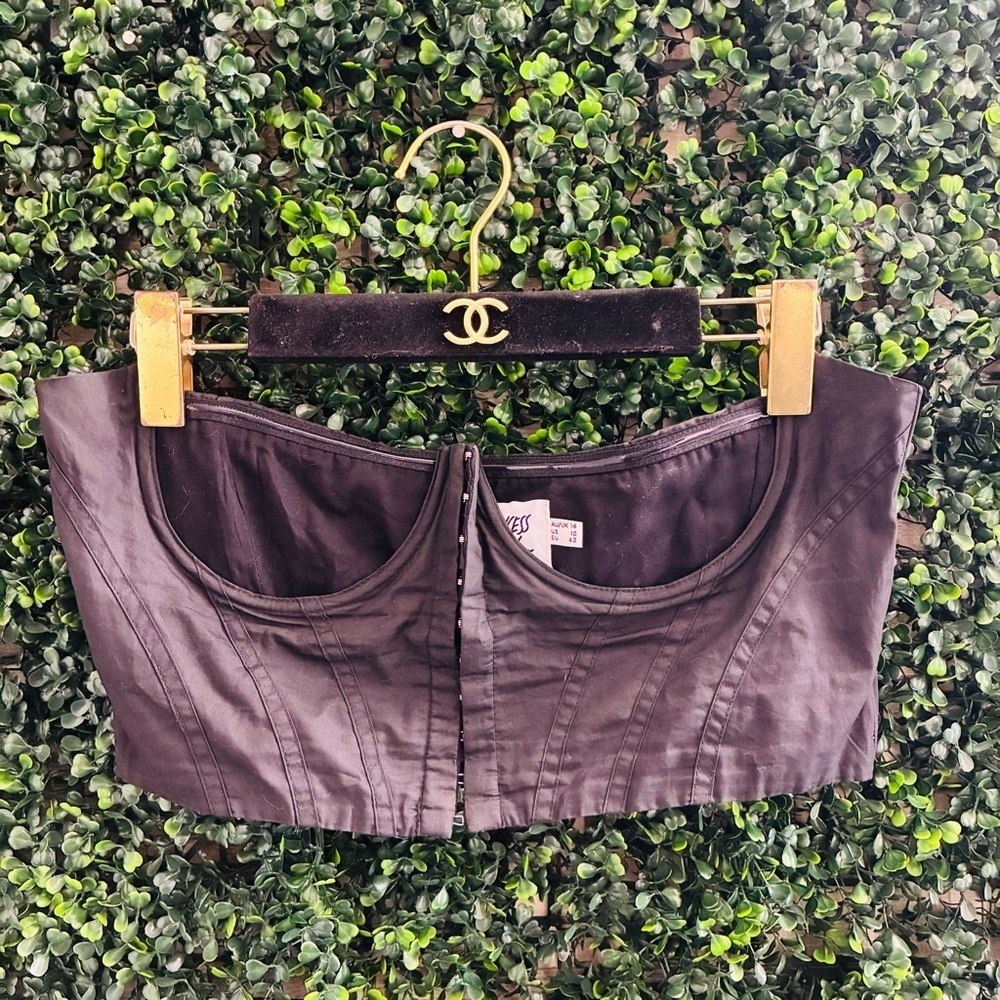 Princess Polly Cropped Black Corset